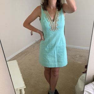 Teal and Gold Lilly Pulitzer Cocktail Dress